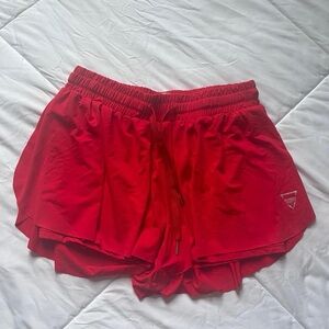 Red Athletic Shorts Vibrant Lightweight Design